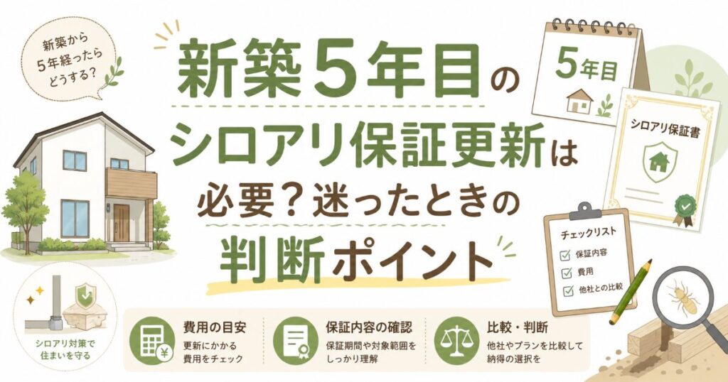 新築5年目 シロアリ 保証更新